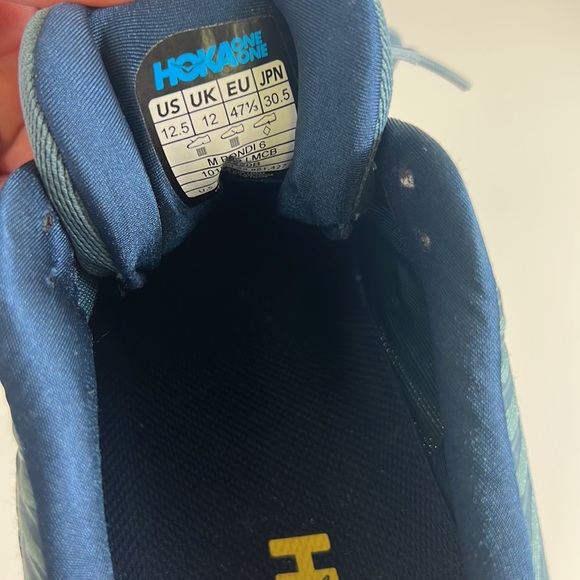 Hoka One One Blue Mens Sneakers, 12.5 - Picture 7 of 7